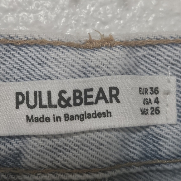 Pull & Bear high rise button fly straight leg jeans size 4 - Picture 4 of 16